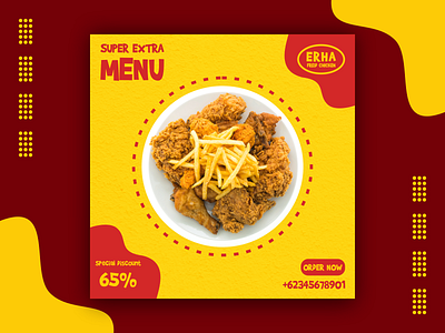 FREID CHICKEN PROMOTION POSTER DESIGN