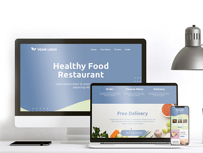 Healthy food Restaurant design branding design graphic design illustration logo typography ui ux vector website