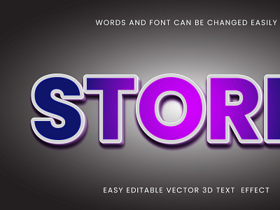 Storm 3d editable text effect style