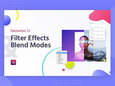 Filters and blend modes clean control effect element filter flat improvement light modal pannel ui ux