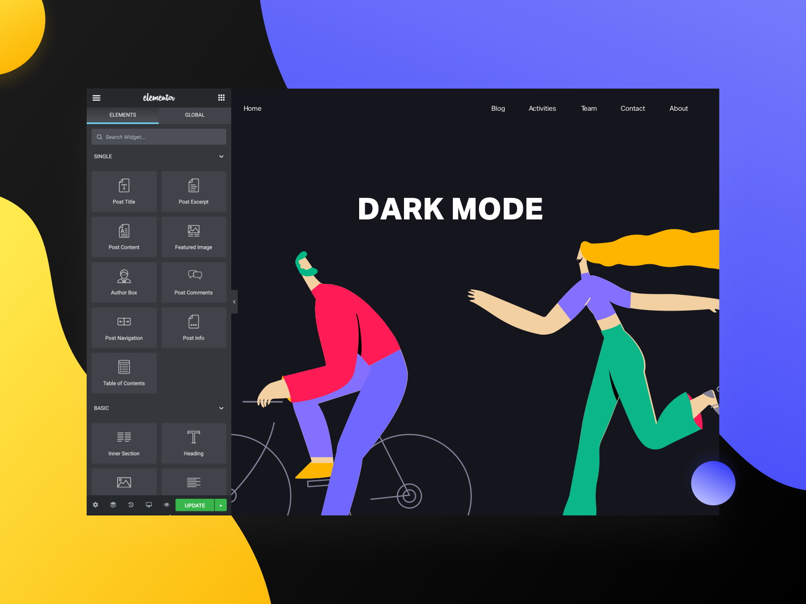 Dark Mode by Moran Trabelsi for Elementor on Dribbble