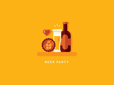 Beer Party beer bottle festival illustration oktoberfest party vector wheat