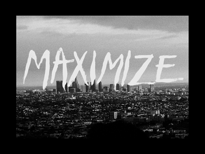 MAXIMIZE Title Design cityscape documentary film hand drawn type hand painted los angeles music music video skyline title card title design titles vintage