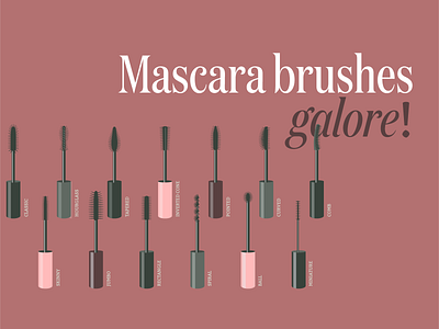 Mascara brushes galore! Illustrations beauty colorful fashion icon icon design icon designs icon set iconography illustration infographics makeup unique