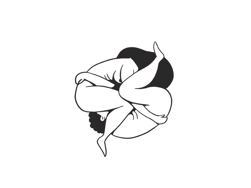 Sex Yin Yang 69 balance black illustration man oral sex white women yin yang