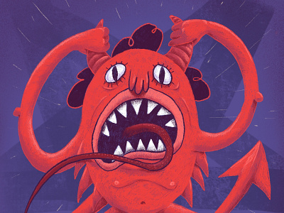 Hell Scream art character demon design dribbble hell illustration imp red scream