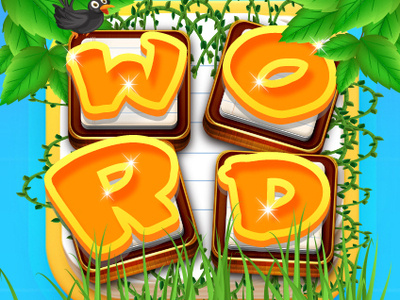 Word Puzzle Game Icon kite ui app design app vector adobe xd logo mobile ios app adobe illustrator adobe photoshop design free psd icon game design game puzzle game puzzle word