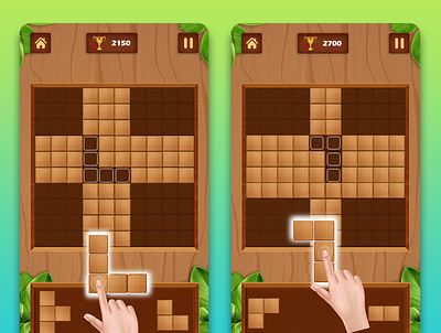 Wood Block Puzzle Box Classic adobe photoshop app design app free free psd game game design kite mobile psd puzzle ui wood