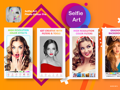 Selfie Art_Photo Editor adobe photoshop adobe xd app design app free ios kite mobile photo photo editor photoshop psd ui