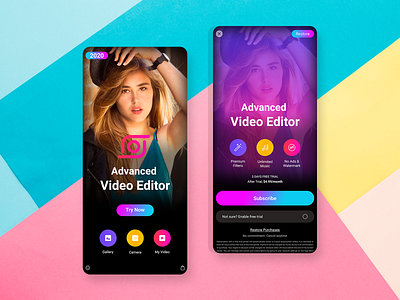 Video-editor-app-design_Purchase adobe photoshop adobe xd app design editor free game design ios app mobile psd video video game