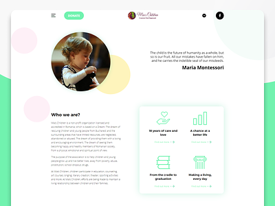 Mia's Children—NGO for disadvantaged children branding ngo ui ux web web design