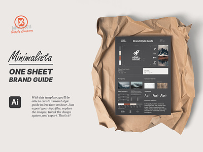 One Page Branding Style Guide, Print Templates, Logos ft. brand & identity  - Envato Elements