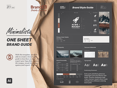 Minimalista I One Sheet Brand Style Guide