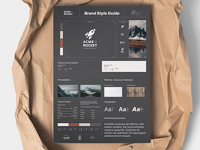 Minimalista I One Sheet Brand Style Guide indesign