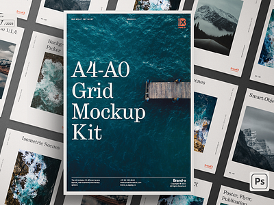 Agenzia | A4-A0 Poster Grid Mockup Kit