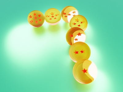 07 - #36daysoftype 3d balls blender dragonballz