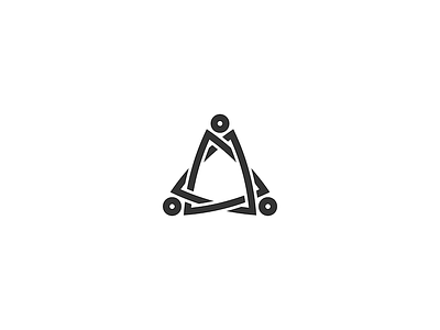 Logo for Dosha Yoga Mats balance. logo meditation simple triangle
