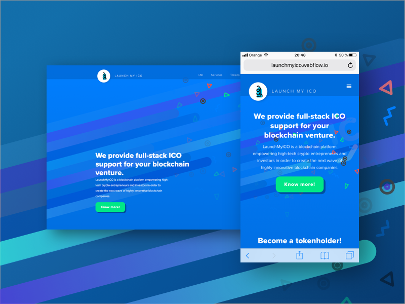 Website for Launch my ICO by Juan Mantz on Dribbble