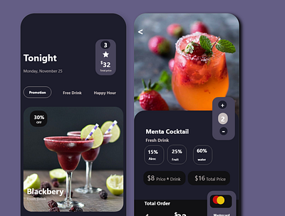 A cocktail ui mobile app I recreated ui ux
