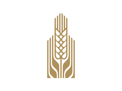 Wheat Ear Logo ear gold grass harvest logo logotype nature plant sign wheat