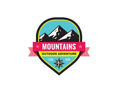 Mountain Outdoor Adventure Badge adventure badge climbing logo logotype mountain mountains outdoor