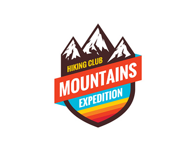 Mountains Expedition Badge adventure badge climbing expedition hiking logo mountain mountains nature outdoor