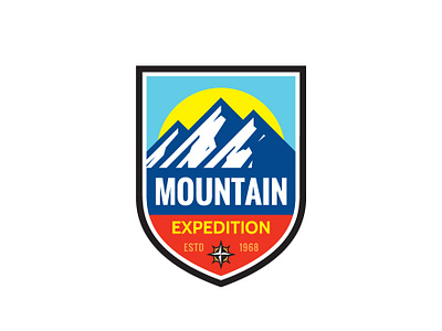 Mountain Expedition Badge badge climbing design expedition hiking logo mountain mountains shield tourism travel