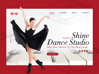 Dancing Website Layout dancing website digital designer graphic designer music app ui designer ux designer web web design web designer webdesign website website banner website concept website design website landing page website layout website mockup website page website psd website template