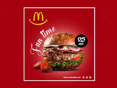 Mcdonalds - Facebook Post Concept artwork banner ad banner design buger banner digital designer facebook ad facebook banner facebook cover freelancer graphic designer hmsdesigns mcdonald mcdonalds product designer social awareness social media design ui designer ux designer web designer