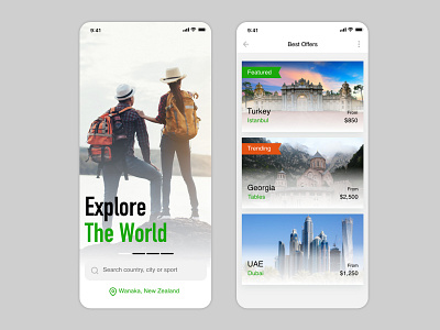 Find the Best Place to Travel. air tickets app design app mockup best offers book your trip branding explore the world find cities find places free download aff graphic design holiday plans mobile app plan your tripe travel app traveling ui ui design user interface ux design