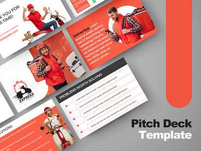 Delivery App Pitch Deck Template