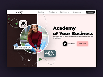 My first web design (recreation) of a website named ladify branding design graphic design illustration ui ux