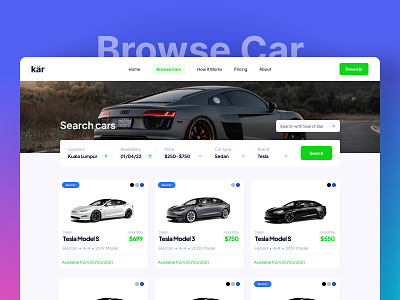Car Rental and Subscription App - Browse Cars car leasing car management car rental car subscription cars design modern product product design prototyping ui ui design user interface user research ux design visual design wireframing