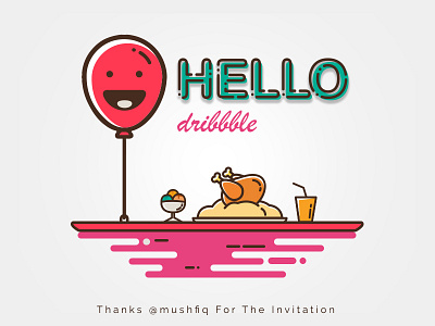 Hello, Dribbble! community dribbble first shot hello dribbble thank you