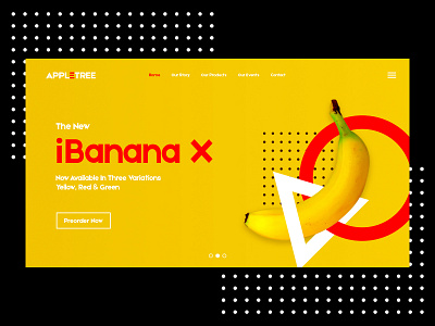 iBanana X - Web Ui Experiment clean colorful concept header iphone design satire landing page design minimal modern product ui ux visual design webdesign