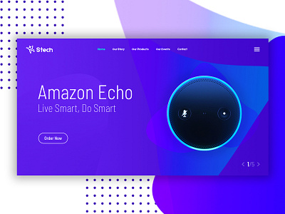 Amazon Echo - Product Web UI Experiment clean concept header landing page design minimal modern product simple ui ux visual design web design