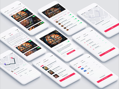 Food Delivery App Interface Design animation ecommerce app food delivery app grocery app interaction design ios mobile app product design restaurant app ui ux design