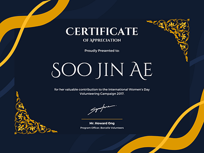 Amazing new certificate of apprecation & soonjin ae. 3d animation art logo branding design flower logo graphic design illustration logo new pick six logo templeate ui vector vector logo yellow