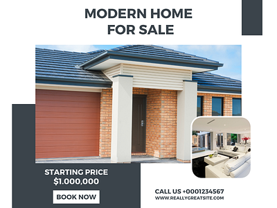 Modern home for sale & starting price home for sale logo.