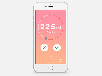 Simple App for young mommys on iPhone 6 Plus app concept design flat gradient icon iphone iphone 6 minimal timer ui ux