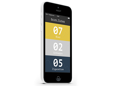 Drink:Ticker Interface app concept counter design flat interface iphone minimal ui ux