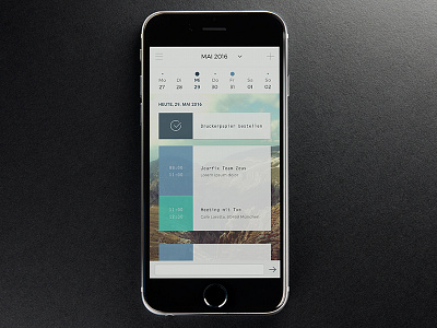 Concept for an intelligent Calender app calendar clean design flat ios iphone list simple to do