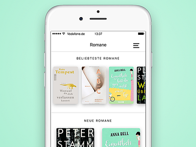 Concept of a Book App app books clean concept cover daily ui ios iphone list on demand reading ui