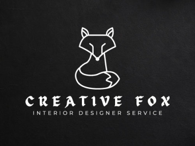 Simple minimalist logo for Interior Designer Team - Creative Fox