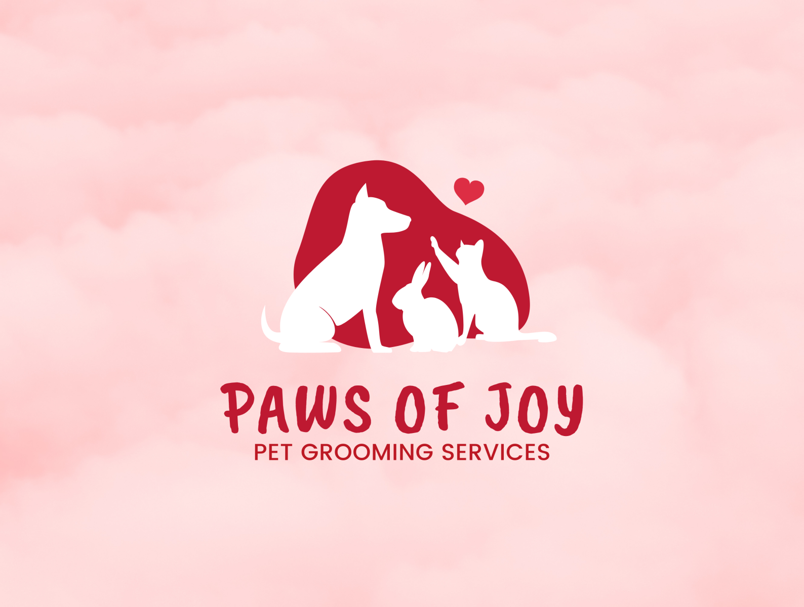Pet Grooming COmpany Logo Paws of Joy by Techtofy on Dribbble