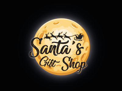 Gift Shop Logo - Santa's Gift Shop brand logo branding gift shop graphic design logo designer logo maker logos shop logo design vintage logos