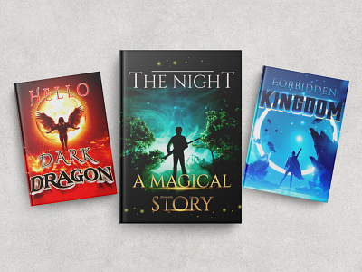 Fantasy Book Cover Design book book cover book lovers books books covers books design books lover branding dark design dragon fantasy fantasy books graphic design history illustration kingdom magical night warrior