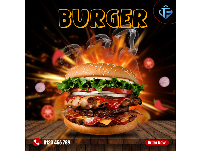 Social Media Post For Restaurant. adobe behance brand logo branding burger burgerlover burgerlovers burgers design dribbble graphic graphic design illustration photoshop socialmedia socialmediapost socialmediapostdesign socialmediapostdesigne socialmediaposts vector