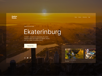 Main page Ekaterinburg UI concept design landing ui ux webdesign website