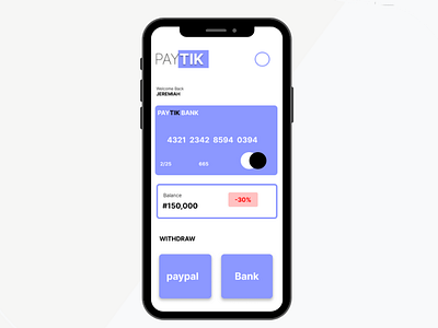 PayTik A fintech app ui